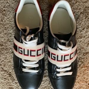 Gucci Ace Webbing Stripe Black Sneaker